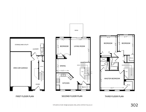 Floor plan for 4 beds, 2.5 baths, 1525 sqft